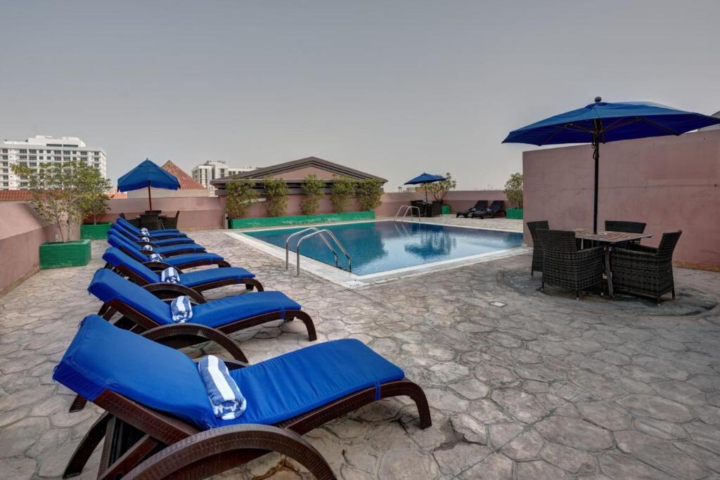 Rooftop swimming pool at Orchid Hotel Al Barsha
